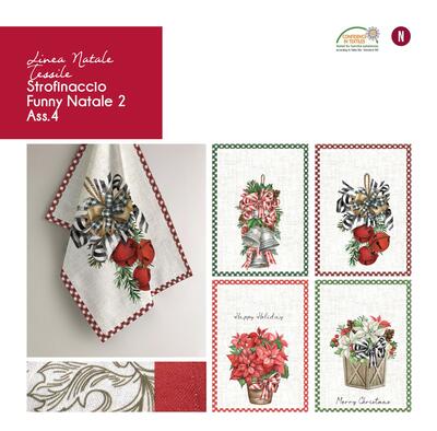 STROFINACCIO FUNNY NATALE2 50X70 Tellini S.r.l. Ingrosso Abbigliamento